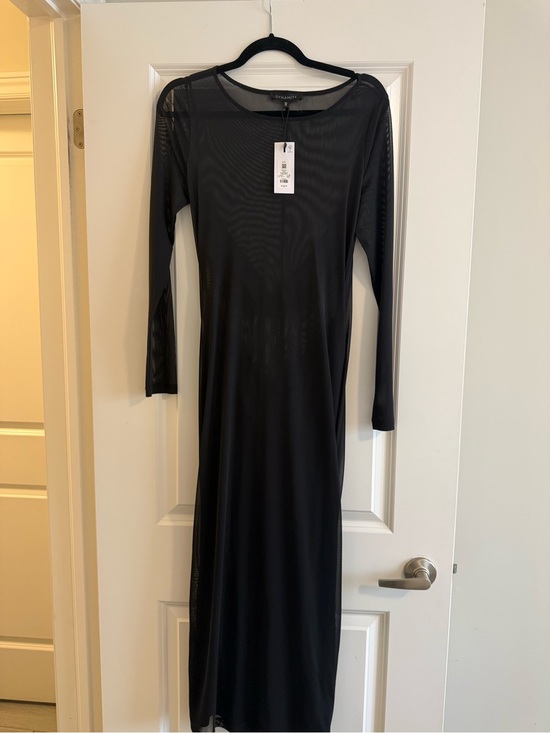 Dynamite Dresses & Skirts - Dynamite Black Long Sleeve Sheer Maxi Dress